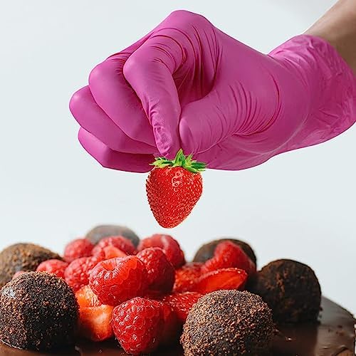 Fuchsia Nitrile Gloves Go-to Latex-Free Disposable Gloves for Hands