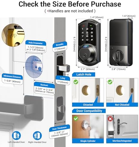 Veise Fingerprint Smart Lock for Front Door