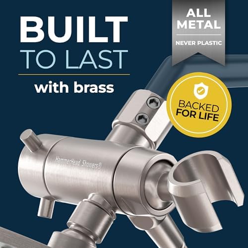 HammerHead Showers All Metal 3-Way Shower Diverter Valve