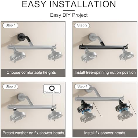 Dual Shower Head Adapter