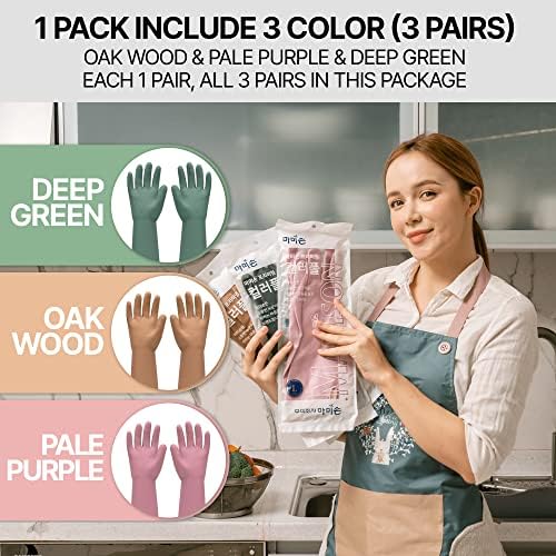 Colorful Reusable Waterproof Kitchen Gloves for Cleaning