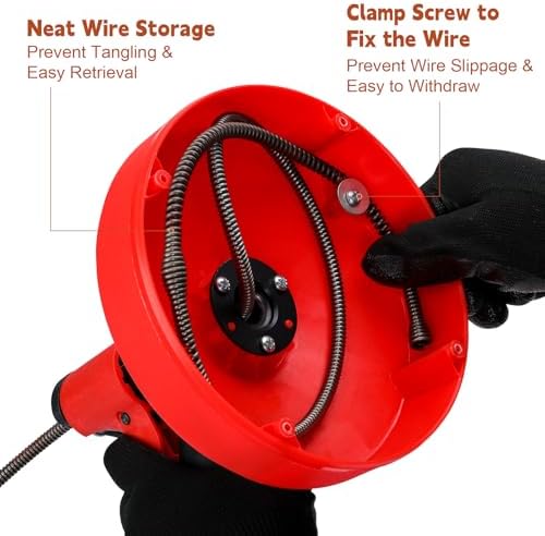 45FT Plus 10-in-1 Drain Snake Auger for Kitchen Bathroom Cleaning