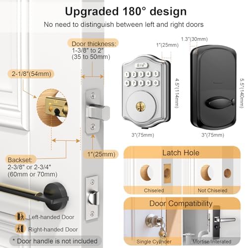 52HZ Smart Keyless Door Lock with Voice Guidance