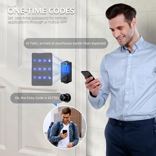 Smart Front Door Lock with Fingerprint Keypad