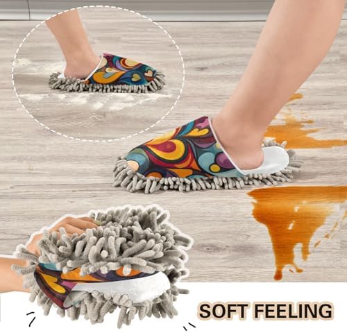 Burbuja Valentine Mop Slippers Perfect for Hands-Free Mopping Daily Use