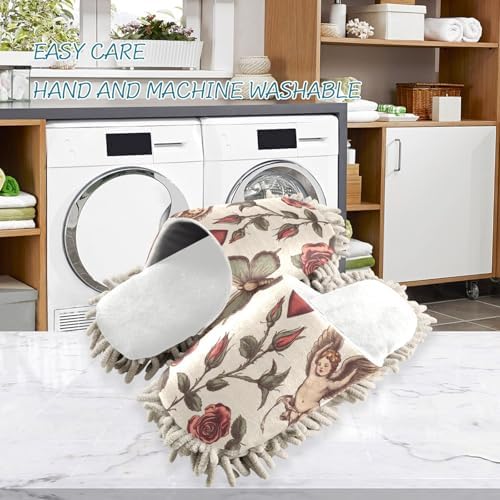 Burbuja Valentine Pattern Mop Slippers Washable Ergonomic