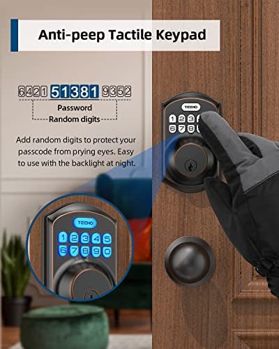 Secure Front Door with Keyless Entry Smart Keypad Lock