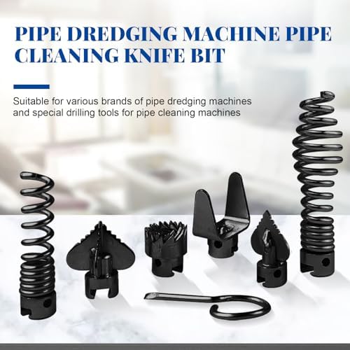 7Pcs Drain Cleaner Cutter Head Set for 16mm Pipe