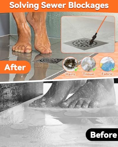 Anti-Break Metal Snake Drain Hair Remover Set