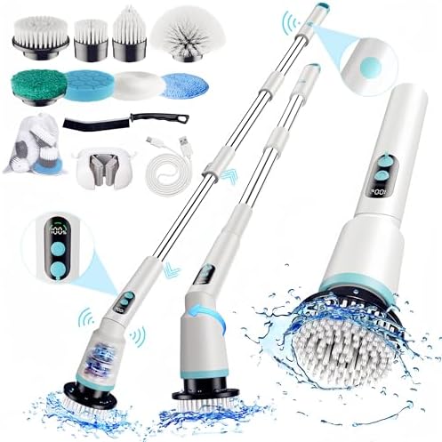 Premium Electric Spin Scrubber for Easy Bathroom Shower Floor Cleaning