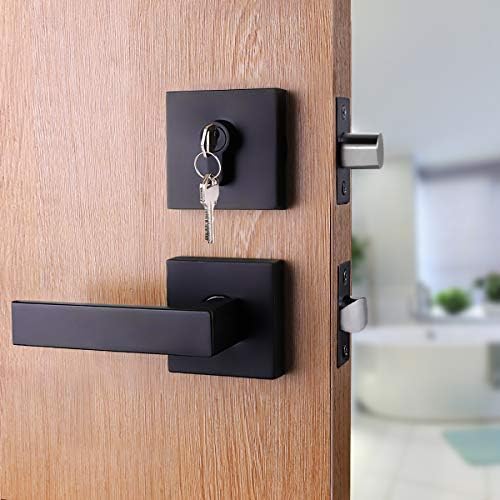 5-Piece Door Lock Set Reversible Passage Lever for Home Use