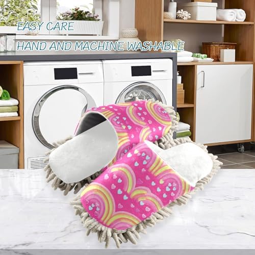 Burbuja Valentine Rainbow Mop Slippers Clean Your Home