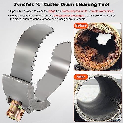 High-Powered Drain-Cleaning Tool with Easy-to-Use C Cutter