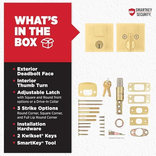 Secure Entry Door Pick-Resistant Satin Brass Keyed Deadbolt with Microban Protection