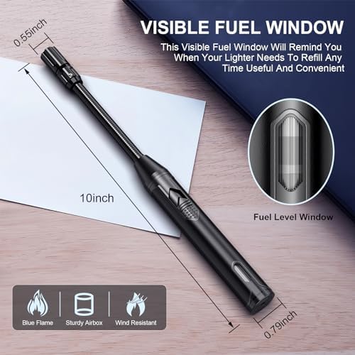 Long Flexible Neck Refillable Butane Lighter