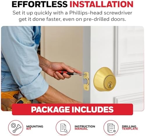 Secure Entry Perfect for Home Doors Honeywell Deadbolt