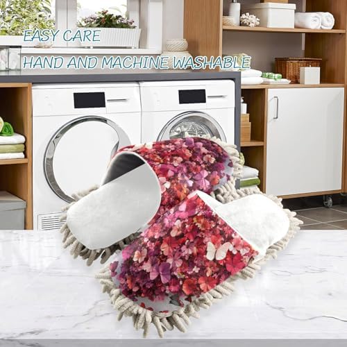 Burbuja Valentine Hearts Mop Slippers - Effortless Cleaning