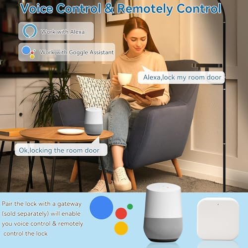 Fingerprint Door Lock Smart Deadbolt with App Control Keyless Entry 247 Security