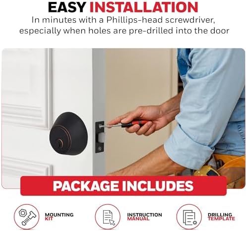 Honeywell Deadbolt Set with 2 Keys Oil Rubbed Bronze 3x5x85 inches