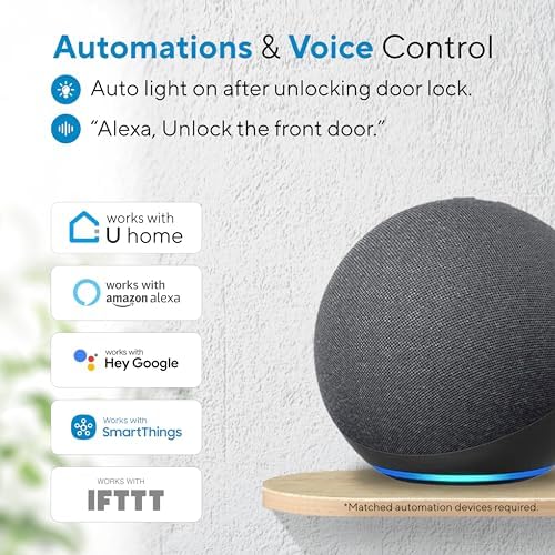 ULTRALOQ U-Bolt WiFi Smart Lock Secure Easy Front Door