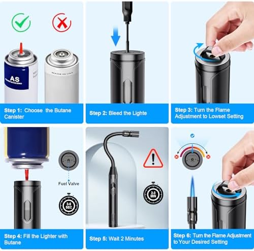 Long Flexible Neck Refillable Butane Lighter