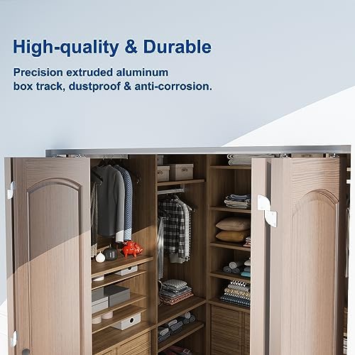 JUBEST48 Bifold Door Hardware Kit - Smooth Quiet Operation