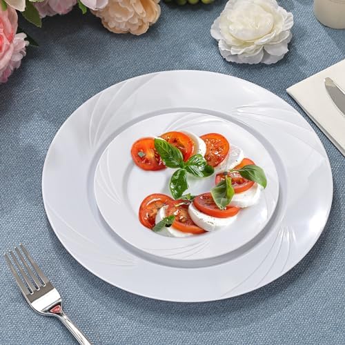Elegant Plastic Dinnerware Set for 50 Guests