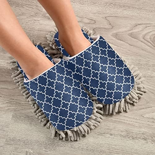 Xigua Microfiber Cleaning Slippers Washable Navy Blue Size M