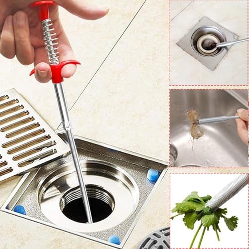 Flexible Claw Grabber - Drain Clog Remover for Bathroom and Kitchen 24 Inch