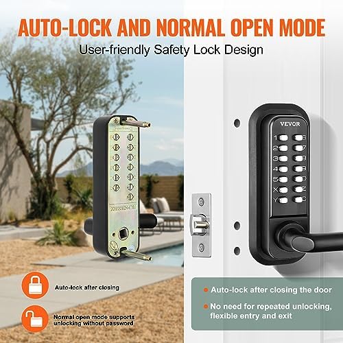 VEVOR Mechanical Keyless Entry Door Lock Outdoor Door Lock Set