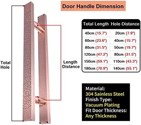 Stainless Steel Door Handles Set