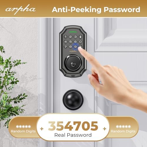 Alpha Keyless Entry Door Lock with 2 Door Knobs