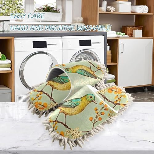 FLildon Microfiber Cleaning Slippers Natural Dust Cleaner