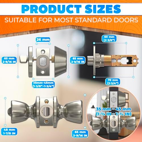 2-Piece Mobile Home Door Knobs Set
