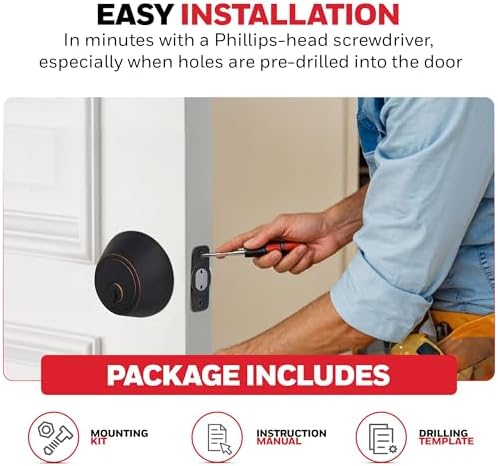 Secure Keyed Entry Door Lock - Oil Rubbed Bronze