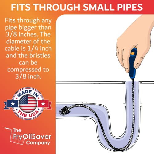 THE FRYOILSAVER 22 Long Sink Drain Cleaning Brush
