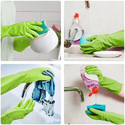 DisforeRubber Gloves for Kitchen Cleaning with No Irritation
