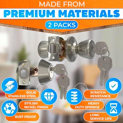 2-Piece Mobile Home Door Knobs Set