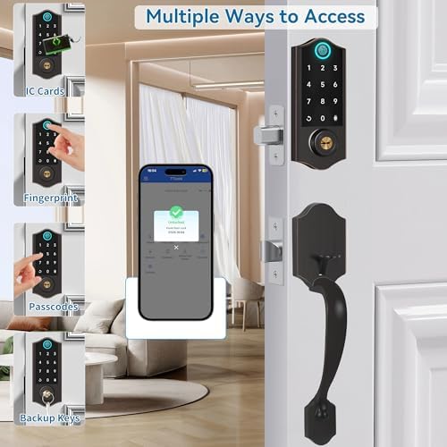 Fingerprint Door Lock Smart Deadbolt with App Control Keyless Entry 247 Security