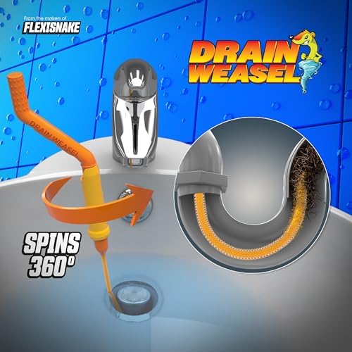 FlexiSnake Drain Weasel MAX - Fast-acting hair clog remover