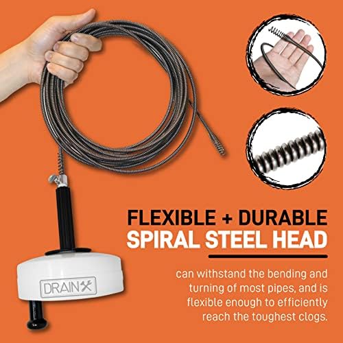 DrainX Pro 50-FT Steel Drum Auger