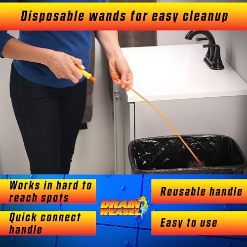 FlexiSnake Drain Weasel MAX - Fast-acting hair clog remover