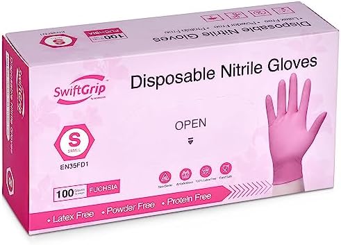 Fuchsia Nitrile Gloves Go-to Latex-Free Disposable Gloves for Hands