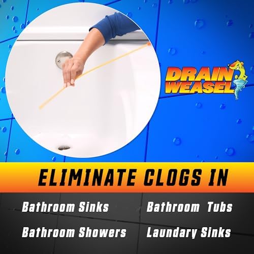 FlexiSnake Drain Weasel MAX - Fast-acting hair clog remover
