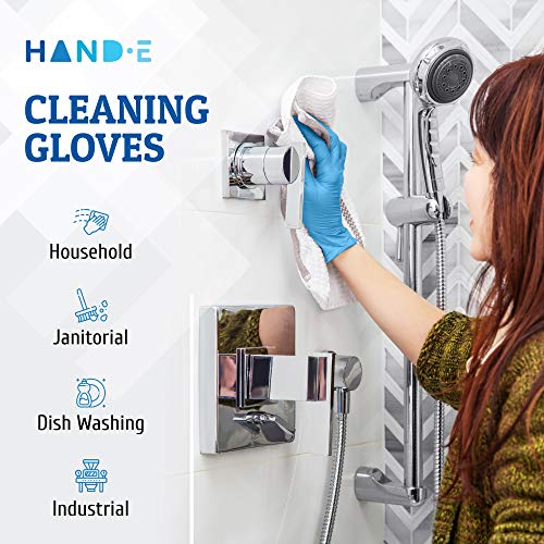 Hand-E Touch Disposable Nitrile Gloves Medium 100 Count