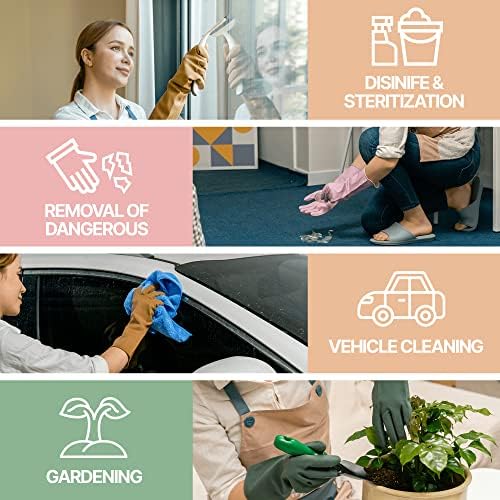 Colorful Reusable Waterproof Kitchen Gloves for Cleaning