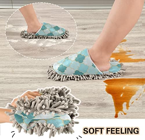 Xigua Microfiber Cleaning Slippers - Soft Absorbent Floor Mop for MenWomen
