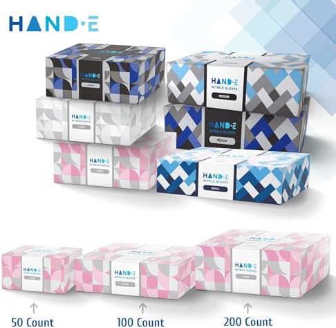 Hand-E Touch Pink Nitrile Gloves