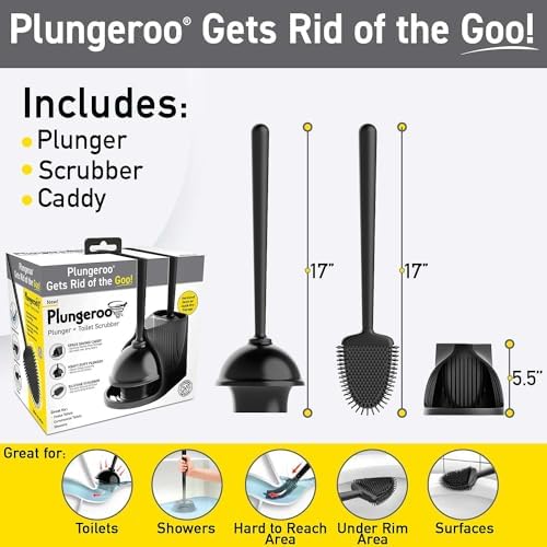 Powerful Mini Plunger for Bathroom Drains Black