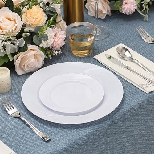 Elegant Plastic Dinnerware Set for 50 Guests